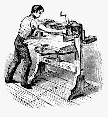Man Operating Printing Press