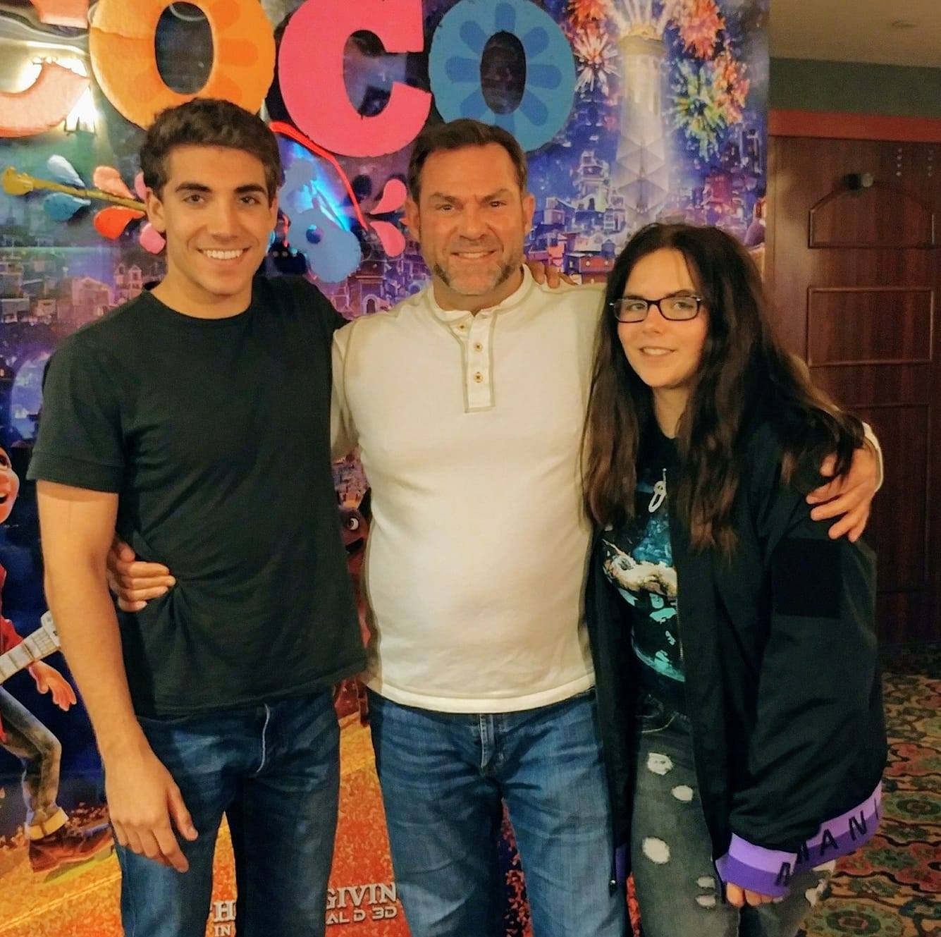 John R. Miles with his children, Josh and Olivia