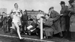 Sir Roger Bannister running the first mile under 4 minutes