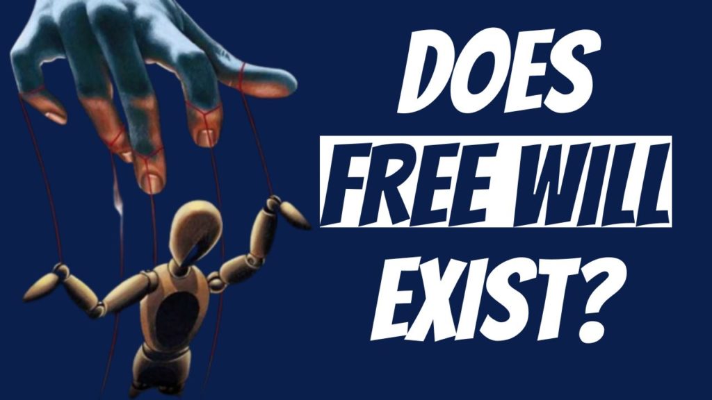 Picture questioning does free will exist with a hand holding a puppet for the John R. Miles blog