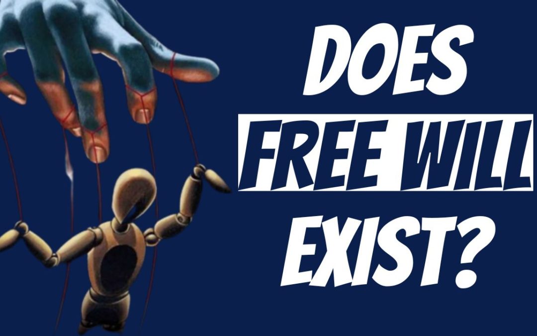 Picture questioning does free will exist with a hand holding a puppet for the John R. Miles blog