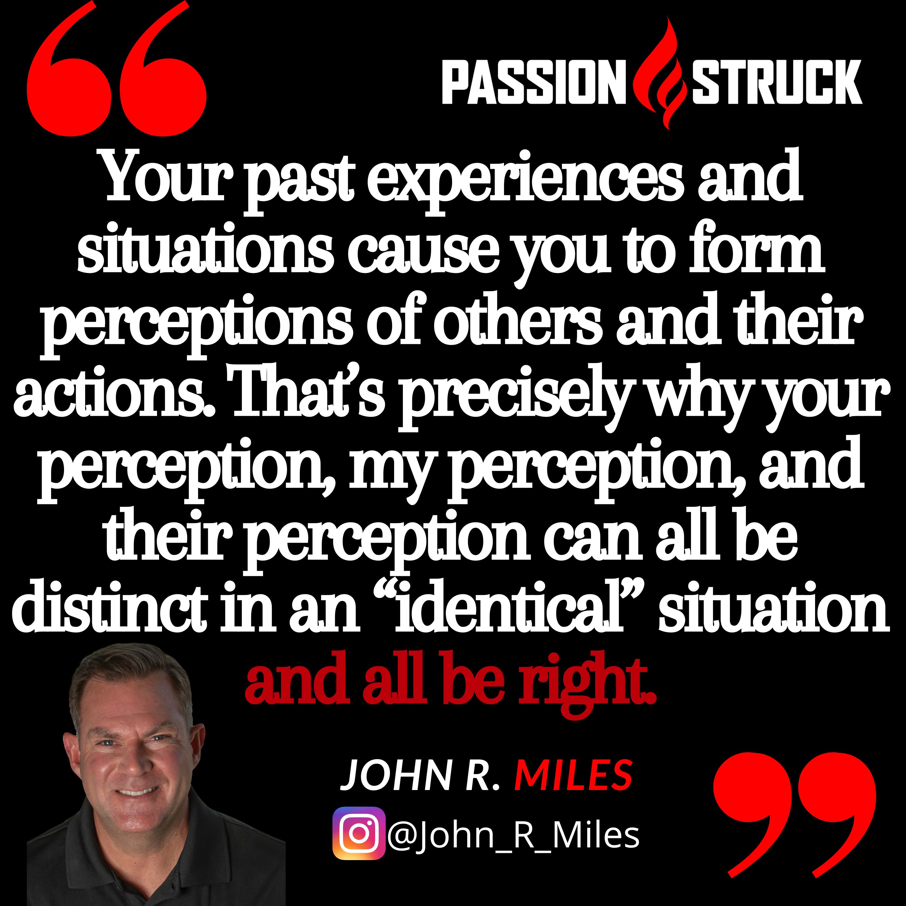 Quote by John R. Miles on perception: 