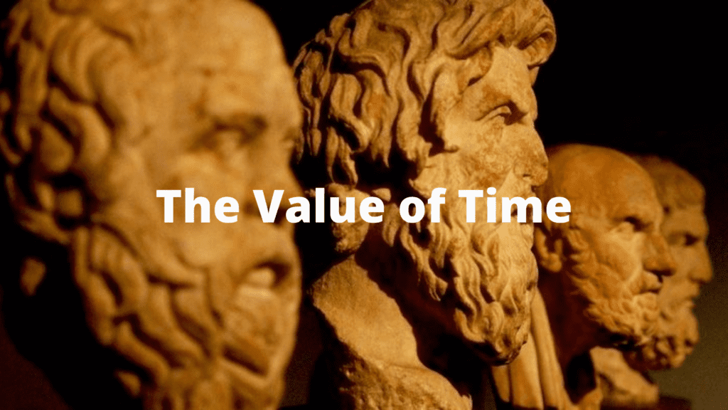 Picture of the stoics (Seneca, Marcus Aurelius , Epictetus) about the value of time