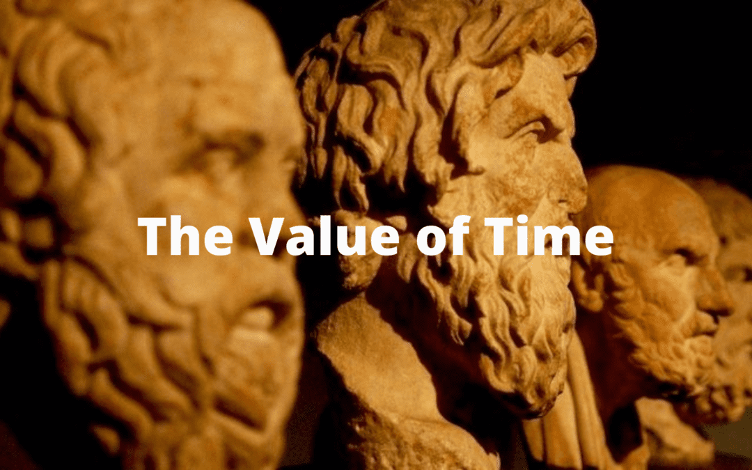 Picture of the stoics (Seneca, Marcus Aurelius , Epictetus) about the value of time