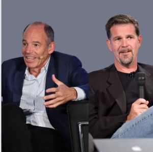 Picture of Netflix's co-founders Reed Hastings and Marc Randolph who embrace risk-taking