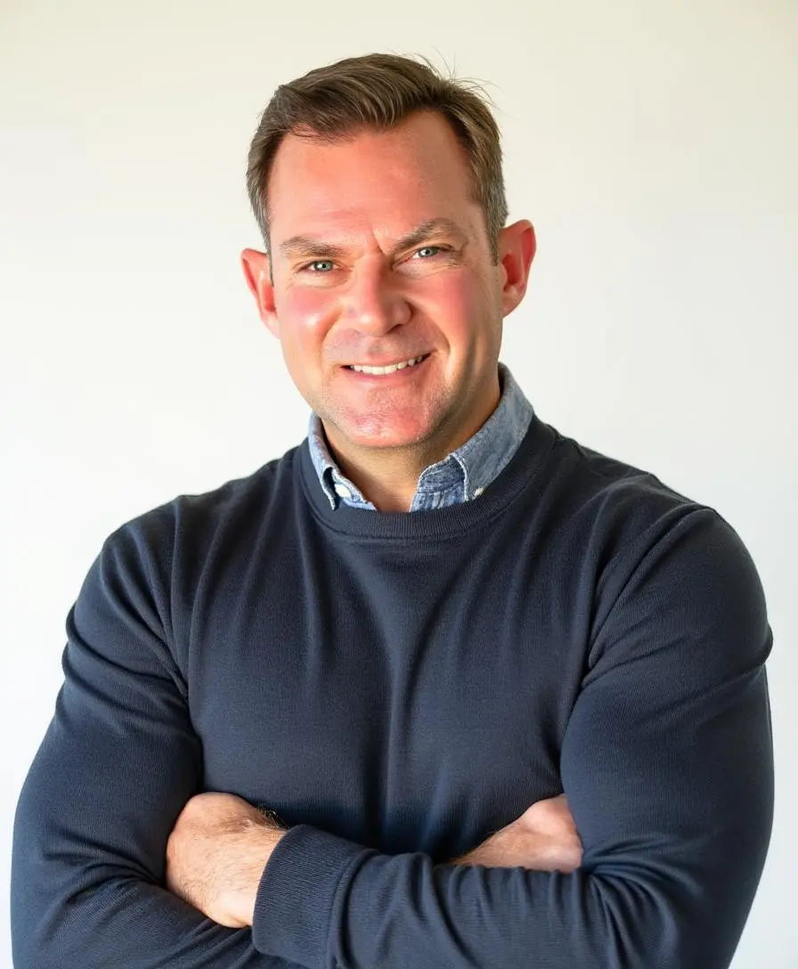 John R. Miles - Dark Blue Sweater Portrait