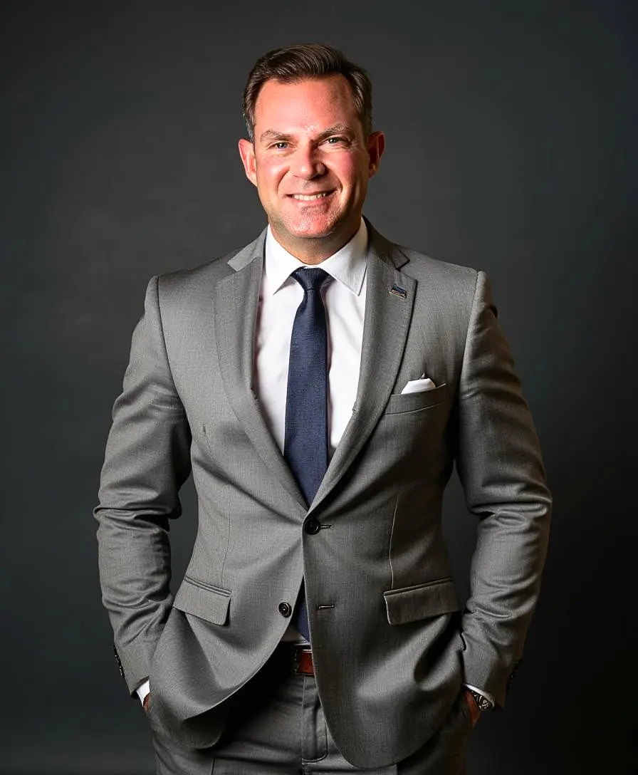 John R. Miles - Grey Suit Portrait