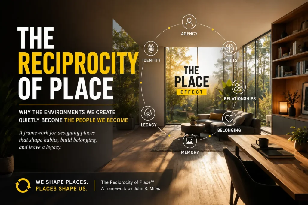 The Reciprocity of Place: Why the Environments We Create Quietly Become the People We Become